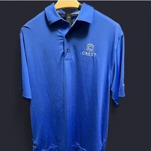Crest Blue Athletic Polo Shirt